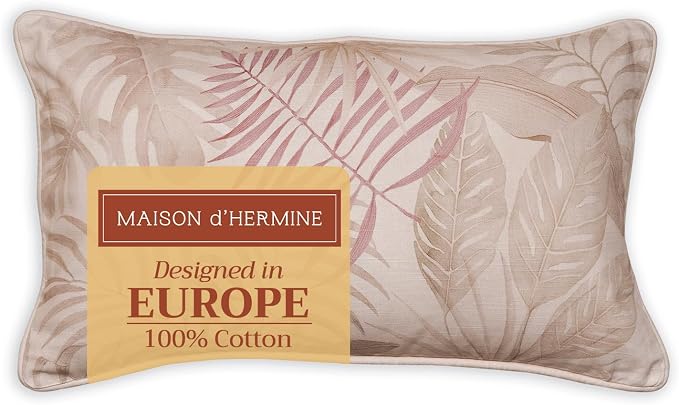 Maison d' Hermine Throw Pillow Covers 100% Cotton (12" x 20" - Pack of 1)