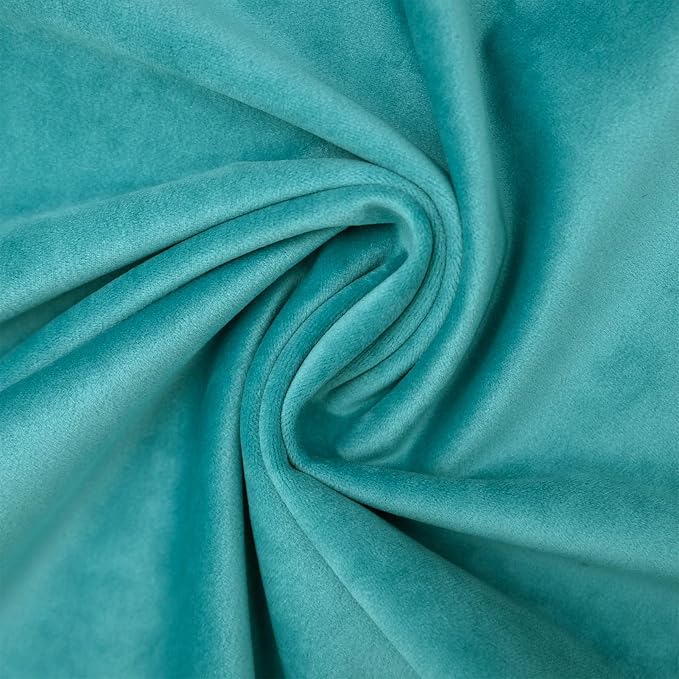 Seafoam Decorative Lumbar Velvet Throw Pillow Covers 18x18 inch Set of 2 with Zipper Luxury Soft Solid Square Cushion Covers Case for Sofa Couch Bed Living Room