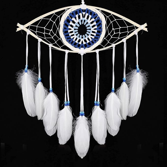 Holmgren White Dream Catcher, Evil Eye Wall Hanging Home Decor