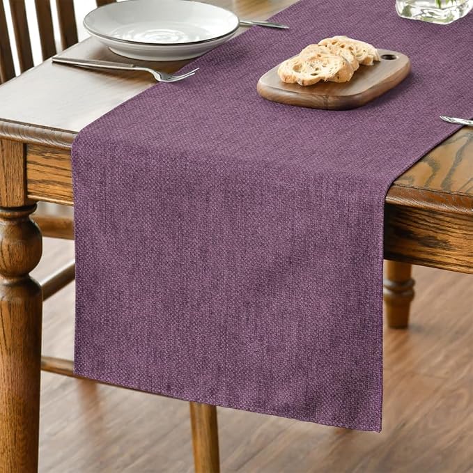 Artoid Mode Purple Table Runner, Seasonal Summer Washable Kitchen Dining Table Decoration for Home Party Decor 13x48 Inch