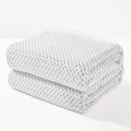 Exclusivo Mezcla Soft Waffle Fleece Bed Blanket King Size, Heather Gray | Lightweight Plush Blanket for Bed, Bedroom, Cozy Flannel with Waffle Texture, Stylish Home Decor, All Season, 104x90 Inches