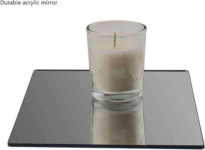 Marketing Holders Acrylic Mirror Sheet 5" x 7" Tabletop Decor Surface for Elegant DIY Wedding Centerpieces and Unique Mirrored Decorative Gallery Walls