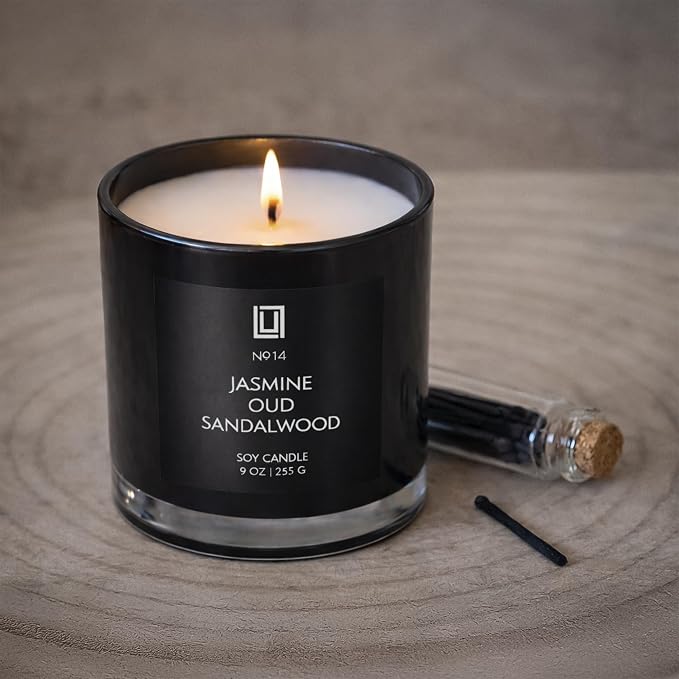 Lulu Candles, Blood Orange & Grapefruit, 9 Oz. 2 Pack | Vegan Soy Blend Jar Candle, Highly Scented Premium, Giftable Box for Home and Office, 100% Cotton Wick