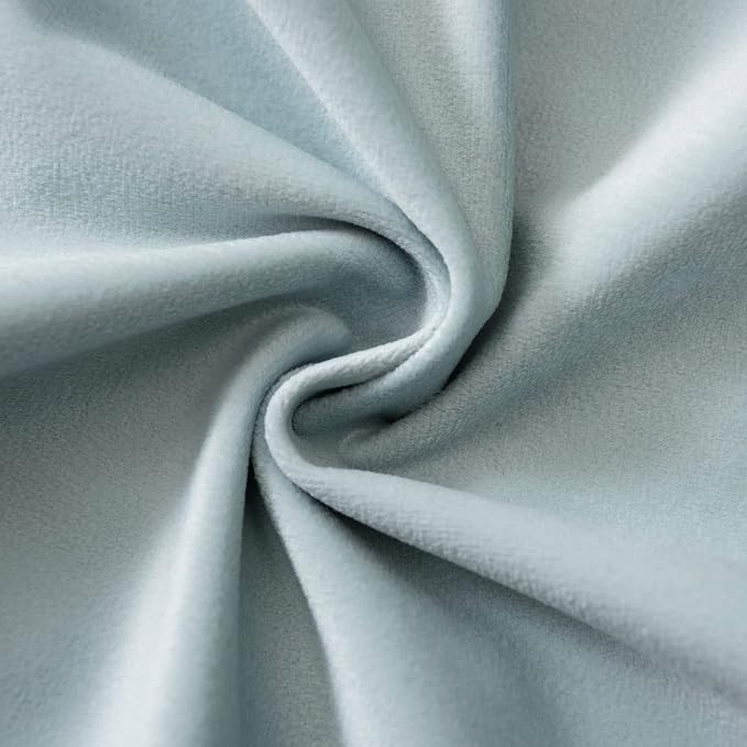 JUSPURBET 12x20 Lumbar Velvet Throw Pillow Covers Set of 2,Powder Blue