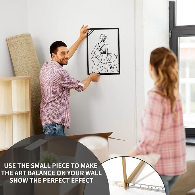 Art3d Set of 3 Black Metal Wall art, Wall Decor for Living room,Dining Room,Hallway, Dance Room, Line Art Wall Décor,Dancer theme Wall Art Style | for Living room,Dining Room,Hallway, Dance Room, Line Art Wall Décor,Dancer theme Wall Art Style