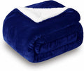SOCHOW Sherpa Fleece Throw Blanket, Blue, 50x60 inches | Double-Sided Super Soft Luxurious Plush Blanket Throw Size