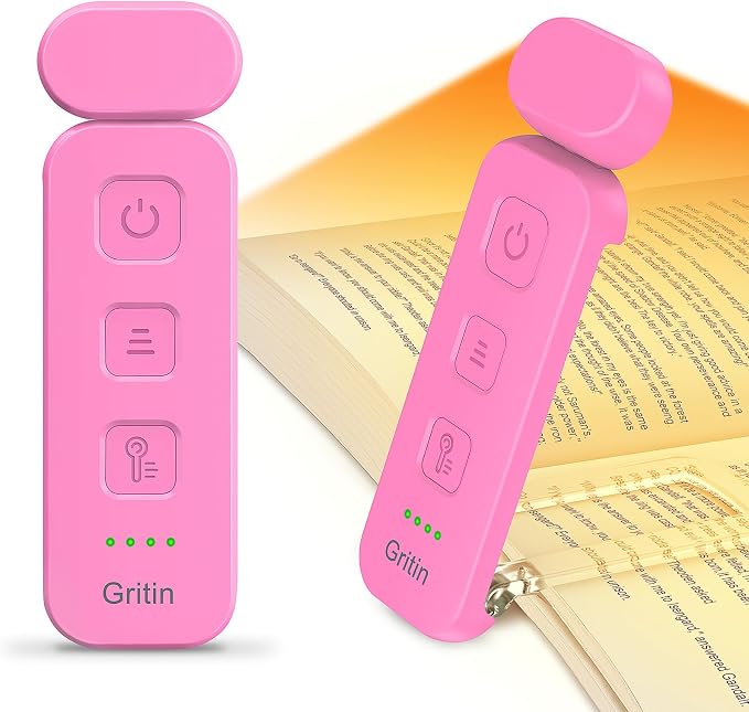 Gritin Reading Light, Rechargeable Book Light for Reading in Bed