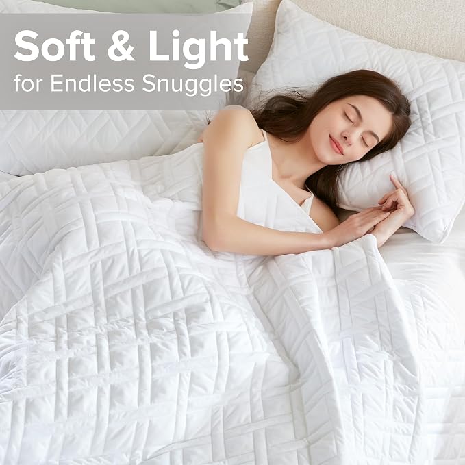 Comfort Spaces Kienna Bed Quilt Set King Size 3P, 104"x90" White Diamond | Soft Cozy Lightweight Summer Coverlet Cal King, Quilted Bedspreads Extra Layer, Modern Casual Bedroom Decor, OEKO-TEX