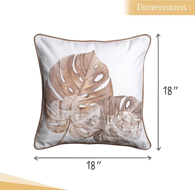 Maison d' Hermine Throw Pillow Covers 100% Cotton (18" x 18" - Pack of 1)