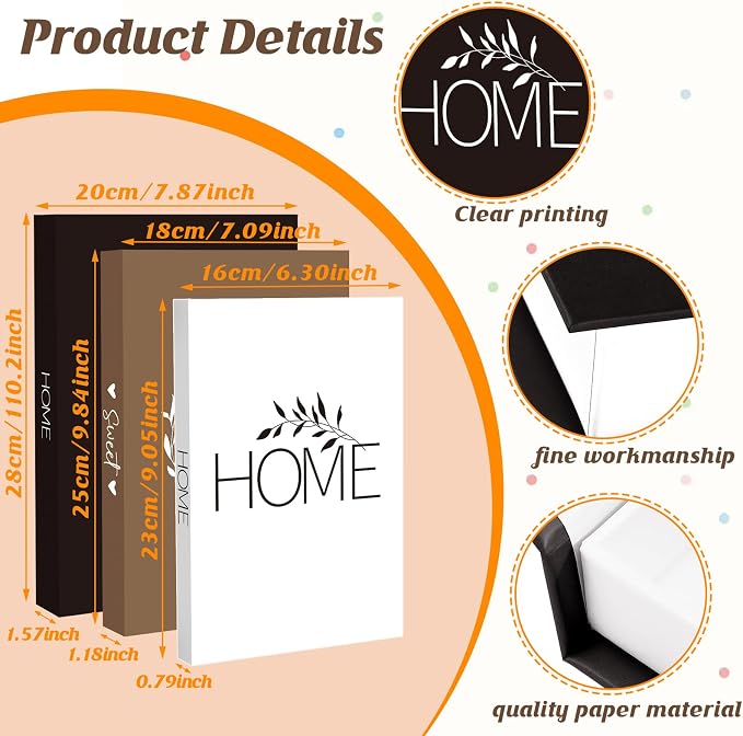 Thyle Modern Decorative Faux Books Kit, Paper Coffee Table Decor