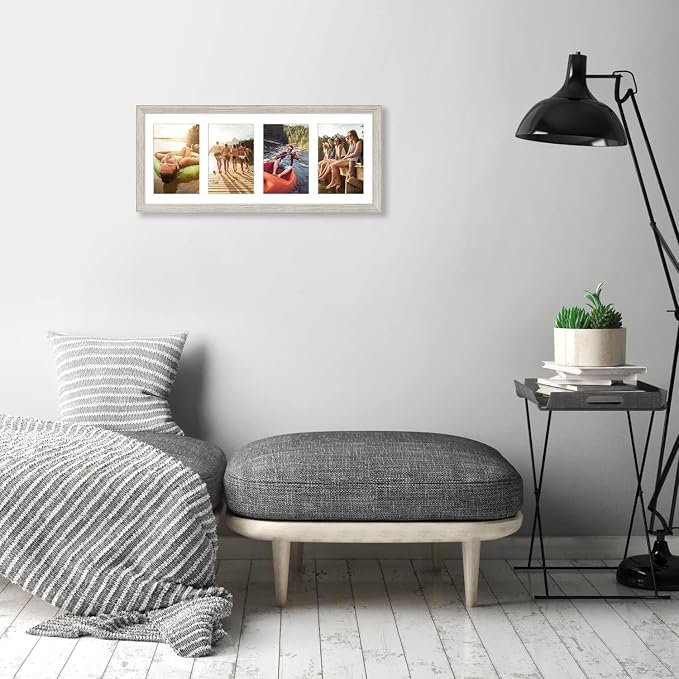 Americanflat 4x6 Collage Picture Frame - Fits 4 - Driftwood
