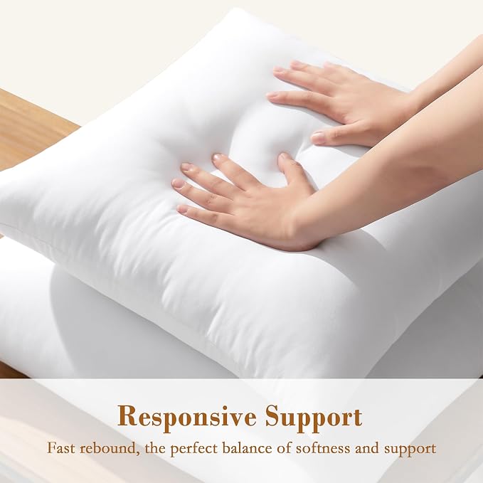 puredown® 18x18 Pillow Inserts, Pack of 1, Fluffy Soft Square Form Sham Stuffer, Decorative Throw Pillows for Couch, Sofa, Bed and Home Decor