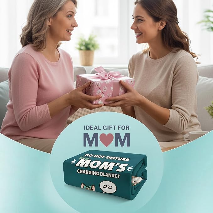 Mom Blanket in Gift Ready Packaging | Cozy Dyed Fleece Throw Blanket | 50"x60" for Couch or Bed - Unique Mom Gift for International Women's Day | Special Present from Daughter or Son