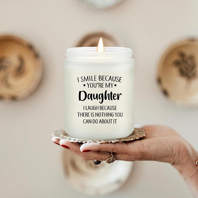 Maybeone Mothers Day Daughter Gifts from Mom Dad - Valentines Day Christmas Birthday Gifts for Daughters - Lavender Scented Candle