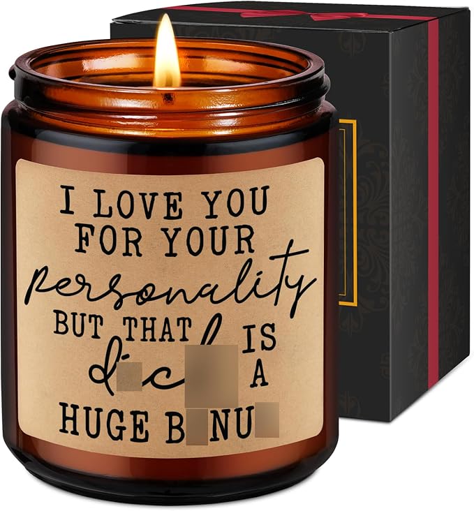 LEADO Candle - Boo Basket Stuffers for Him, Men, Blue Collar Gifts for Men