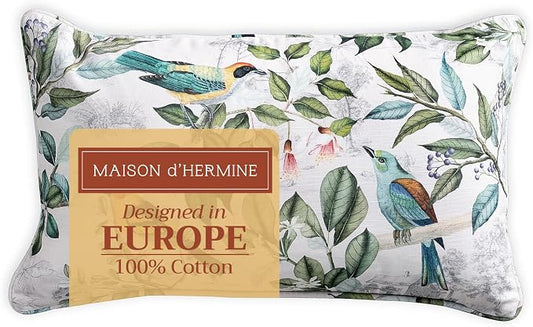 Maison d' Hermine Throw Pillow Covers 100% Cotton (12" x 20" - Pack of 1)