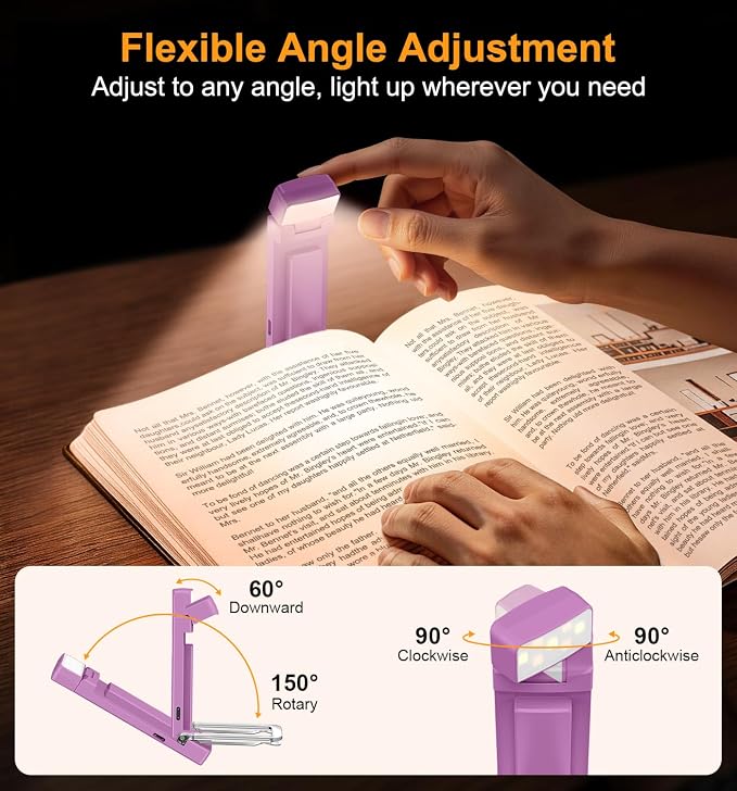 Gritin 2026 Gen 2 Rechargeable Book Light,2-in-1 Reading Light & Flashlight