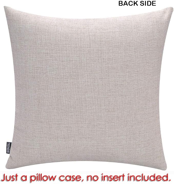 TRENDIN Square Pillow Cover - 18 X 18 Inch Decorative Throw Pillowcase, Porch Rules PL240TR