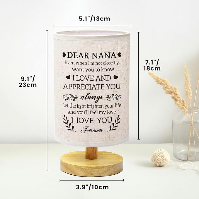 Best Nana Gifts from Grandkids, Fabric Bedside Table Lamp Presents