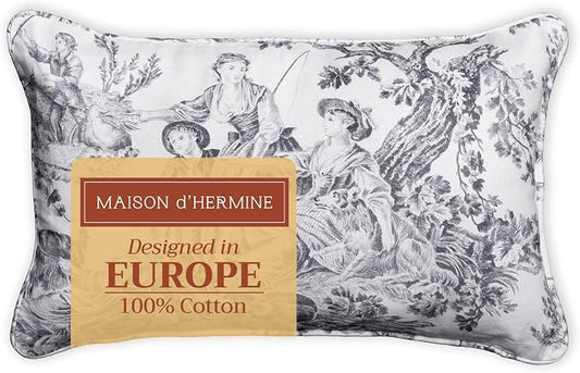Maison d' Hermine Throw Pillow Covers 100% Cotton (12" x 20" - Pack of 1)