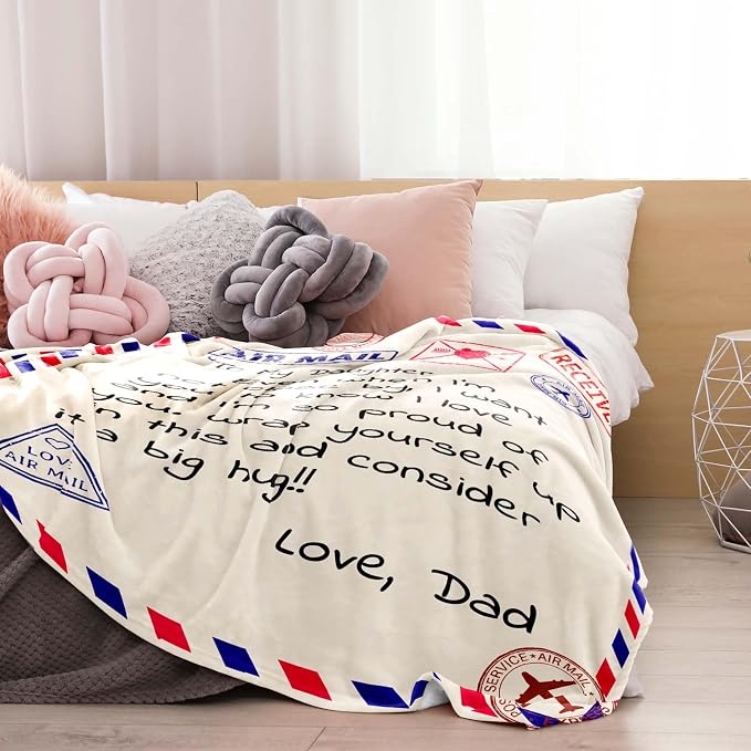 Daughter Gifts from Dad, Daughter Birthday Graduation Christmas Valentines Mothers Day Wedding Gifts, Soft Throw Blanket 60inx50in