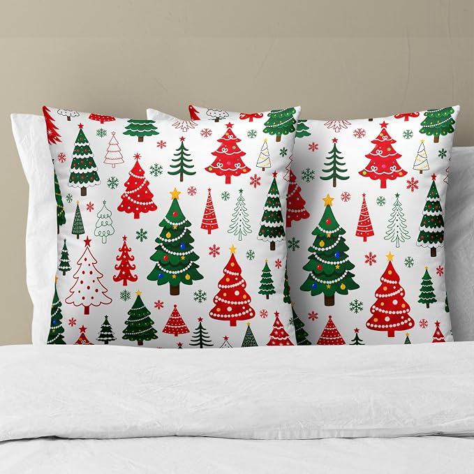 Giwawa Christmas Trees Double Sided Pillow Covers Set of 2