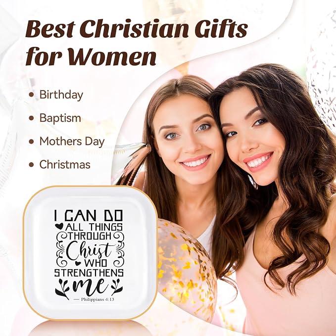 Christian Gifts for Women Bible Verse Jewelry Dish, Religious Gift for Her