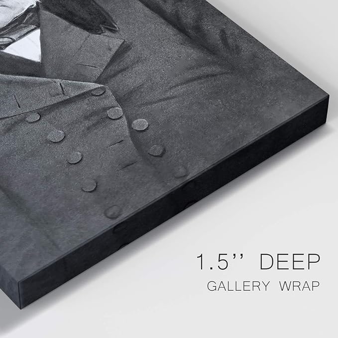 Renditions Gallery John Quincy Adams Presidental Portrait Wall Art, Premium Gallery Wrapped Canvas Decor, Ready to Hang, 36 in H x 24 in W, Made in America Print Artwork