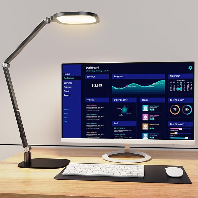 LitONES LED Desk Lamp for Home Office, Soft Edge-lit Design - Modern Style