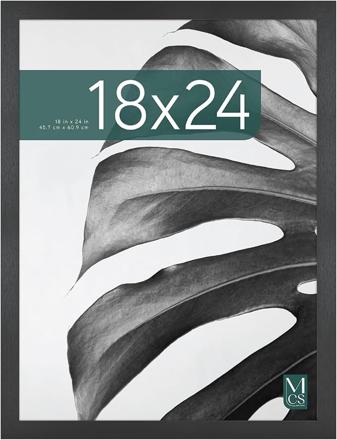 MCS Studio Gallery Poster Frame, 18x24, Black Woodgrain, 1-Pack
