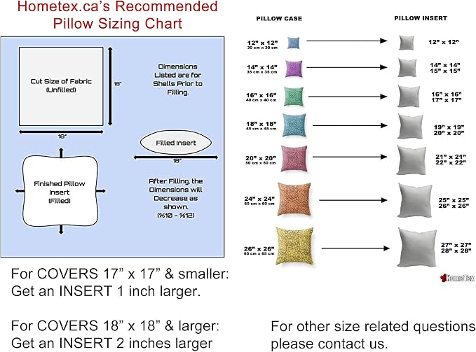 Hometex Throw Pillow Insert 21" x 21" Polyester Filled Standard Cover (12 Pack)