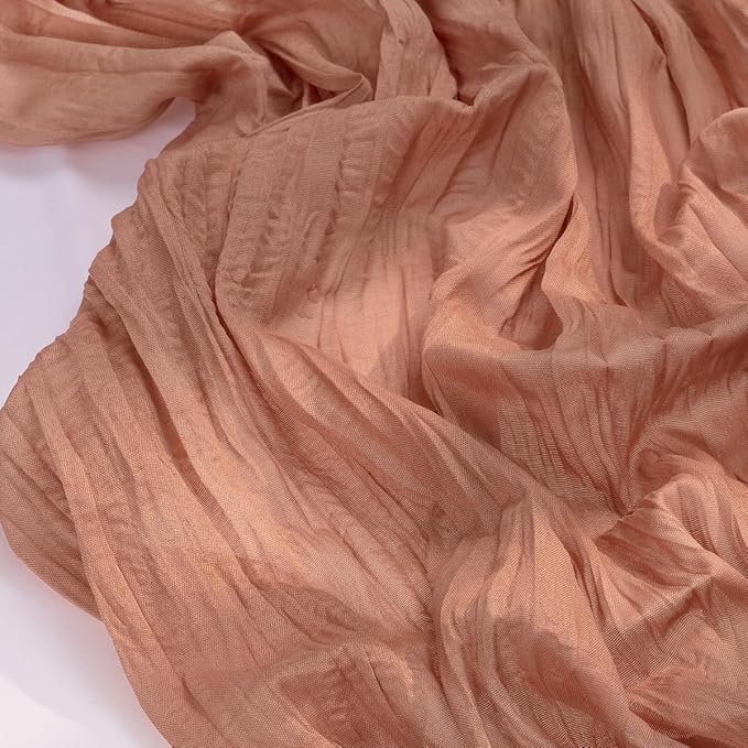 Cheesecloth Table Runner Fall Boho Wedding Birthday Party Home Decor | Dusty Rose 6pcs Rustic Gauze 10FT Cheese Cloth Sheer Farmhouse Dining Runner for Baby Shower Bridal Holiday Decorations