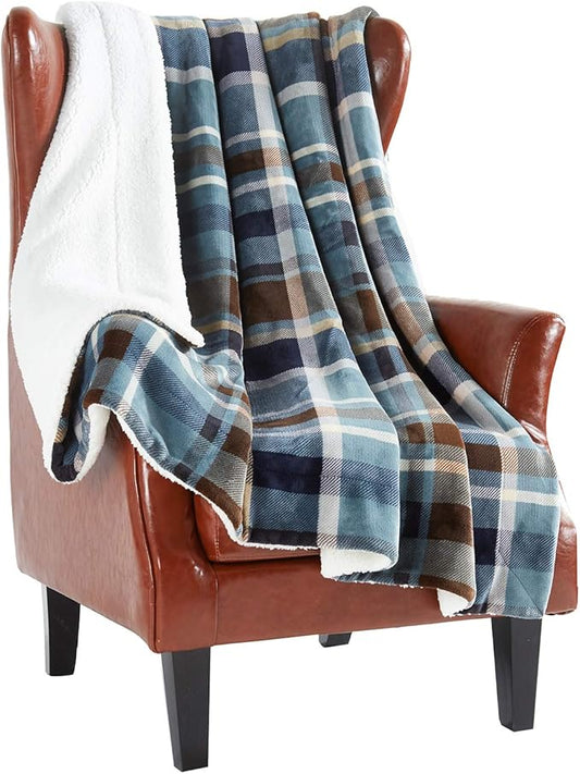 MERRYLIFE Sherpa Throw Blanket Ultra-Plush Comfort | Decorative, Soft, Colorful | Home, Couch, Outdoor, Travel Use (Greenland, 60" 70")