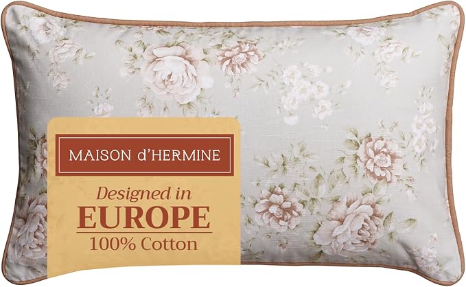 Maison d' Hermine Throw Pillow Covers 100% Cotton (12" x 20" - Pack of 1)