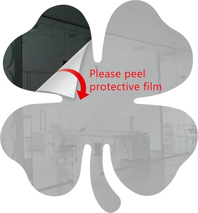 Acrylic Mirror 9" Wide Shamrock Grey .118" Thick No Adhesive Reflective Pieces Perfect for DIY Arts and Crafts School Projects Home or Office Decor Special Events by Marketing Holders