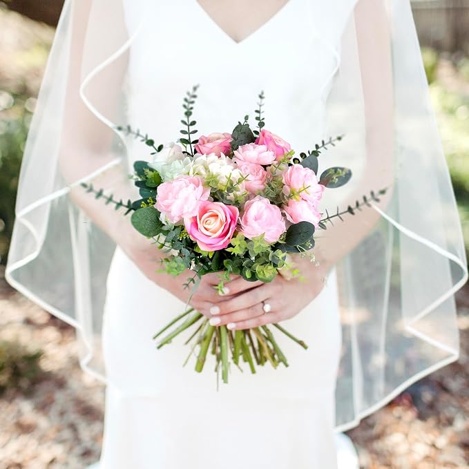 60 pcs 5 Kinds Eucalyptus Stems Bulk, Artificial Silver Dollar Eucalyptus Greenery Picks, Faux Floral Branch Decoration for Wedding Bouquet Arrangement Flower Centerpieces Décor