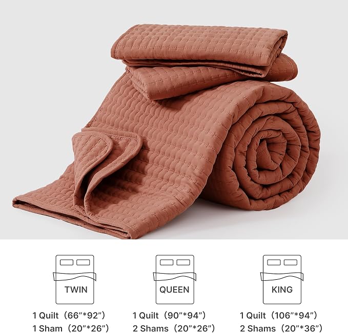 WRENSONGE Queen Quilt-Lightweight Bedspreads Queen Size Quilt Bedding Set | Soft Coverlet with 2 Pillow Shams for All Seasons, Suitable for Bed, Couch, 3 Pieces, 90"x94"