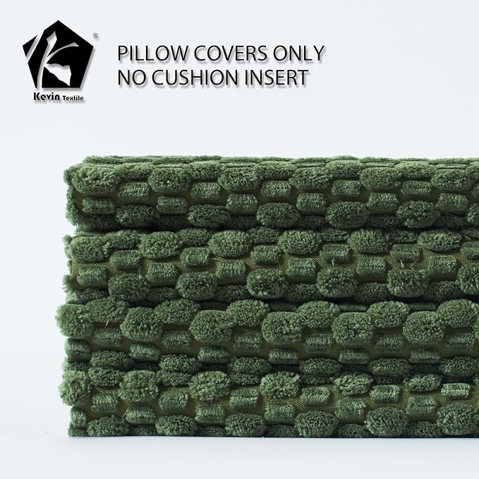 Boho Corduroy Throw Pillow Covers 20x20 Inch Set of 4 Soft Plush