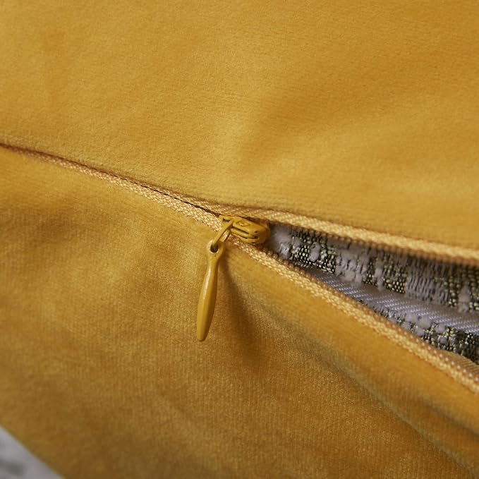 JUSPURBET 16x24 Lumbar Velvet Throw Pillow Covers Set of 2,Gold