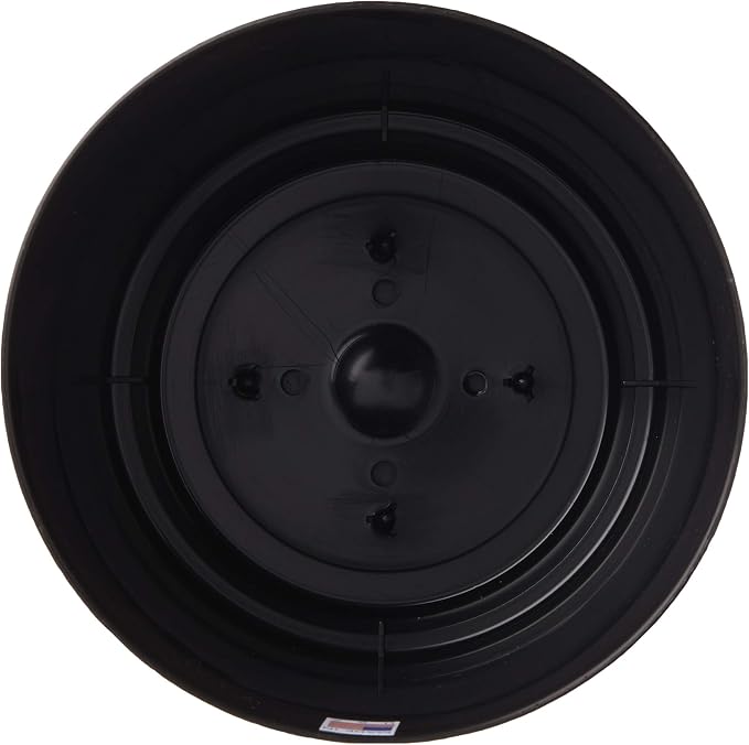 Novelty Majestic Full Depth Round Cylinder Pot, Glossy Black, 6-Inch (10068)