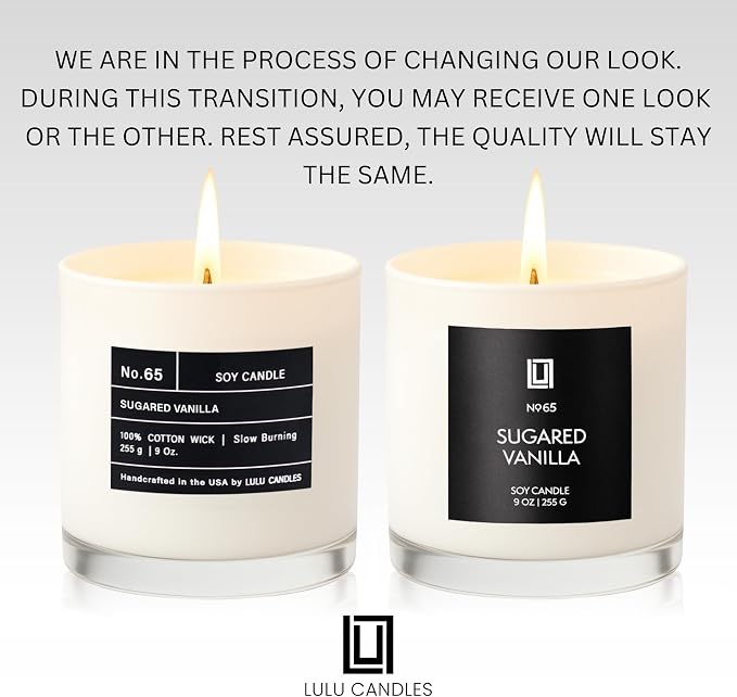 Lulu Candles | White Bamboo | Luxury Scented Soy Jar Candle | Hand Poured in The USA | Highly Scented Long Lasting (9 Oz.)