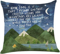 Littlefa Inspiring Gifts Cute Mountains Throw Pillow Cover Mountains Cushion Cover Decorative Pillowcase Living Room Bedroom Decor for Girls Friends Daughter Niece Women - How Cool | Christian Inspirational Throw Pillow Cover 18x18 In, Mountains Nature...