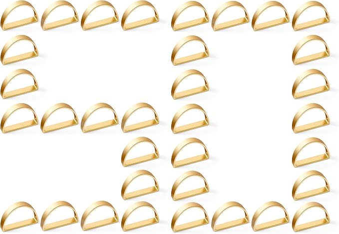 APTWOW 50PCS Gold Napkin Rings, Fall Thanksgiving Christmas Table Decor | Semicircle, Metal, Gold Napkin Holder Buckles, Fall Napkin Rings for Dinner Table Decor, Wedding, Banquet, Valentines Day