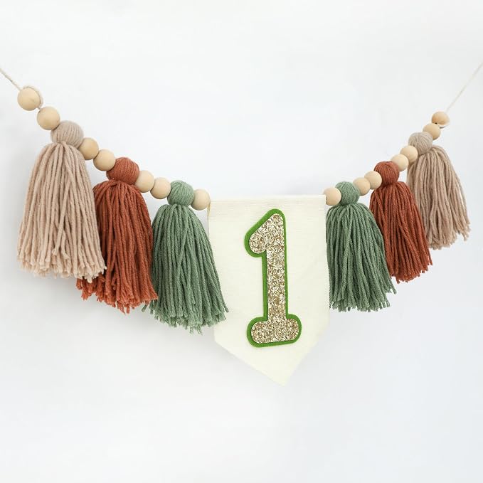 Wild One Birthday Decorations 1st Birthday Crown One Banner for High Chair