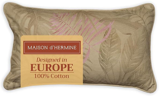Maison d' Hermine Throw Pillow Covers 100% Cotton (12" x 20" - Pack of 1)