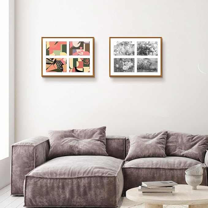 Golden State Art 12x16 Collage Frame w/Mat for 4 5x7 Photos Bronze 2 Pack