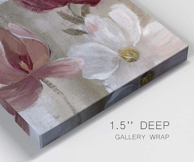 Renditions Gallery Canvas Flower Wall Art Home Paintings & Prints Colorful Rose Garden Glam Modern Romantic Botanical Artwork Decorations for Bedroom Office Kitchen - 8"x16" LT43