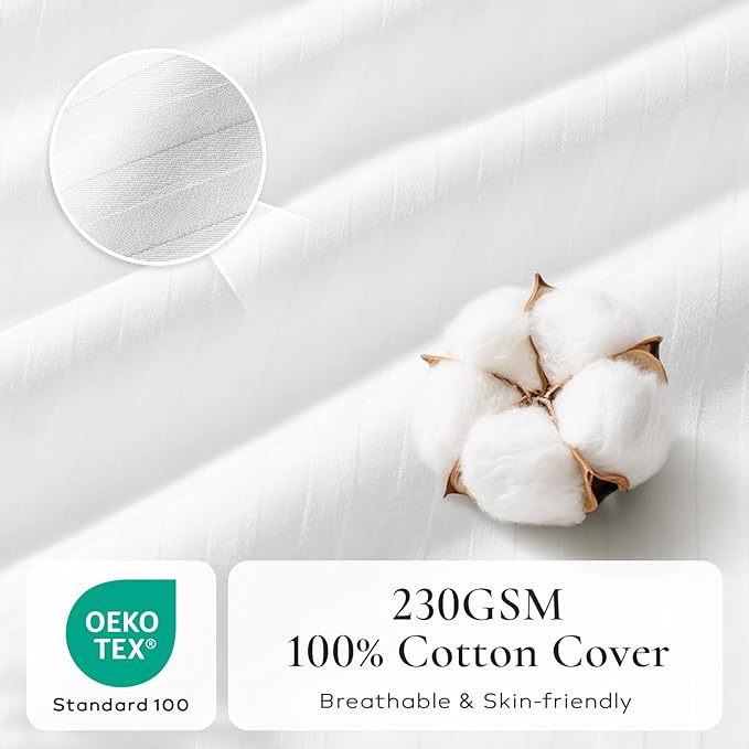 Ashler 14x36 Pillow Inserts, Synthetic Down Lumbar Pillow Inserts | Down Alternative Throw Pillows Insert, Sleeping Pillows, 100% Cotton Cover, Decorative Pillow Stuffer for Sofa, Couch Bed