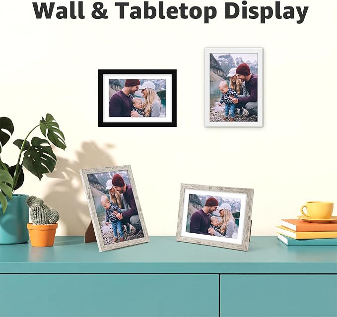 Giftgarden 14 Pack Mixed Color Picture Frames Set, 2pcs 11x14 Matted for 8x10, 6pcs 8x10 Matted for 5x7, 6pcs 5x7 Matted for 4x6, Gallery Frame Collage for Wall or Tabletop Display