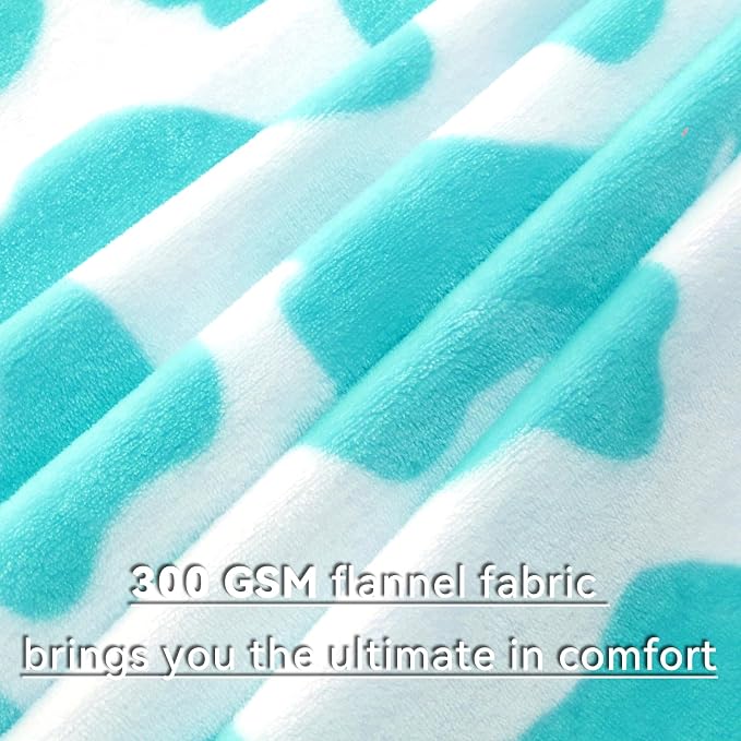 GEULAY Blue Throw Blanket, 50x60 Inches | Warm Fuzzy Fleece, Soft, For Couch Bed, Coastal Living Room Decor, For Adults Kids